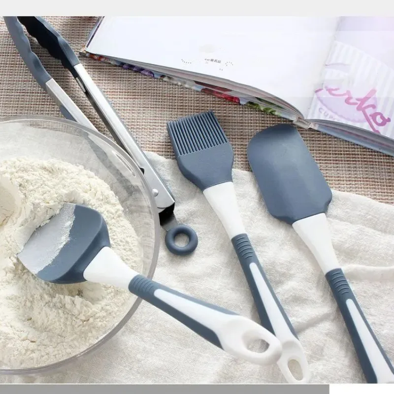 1 stk. silikonspatelsett ikke-pinne varmebestandige spatler vender til matlaging baking blanding kjøkken bakeverktøy spatel