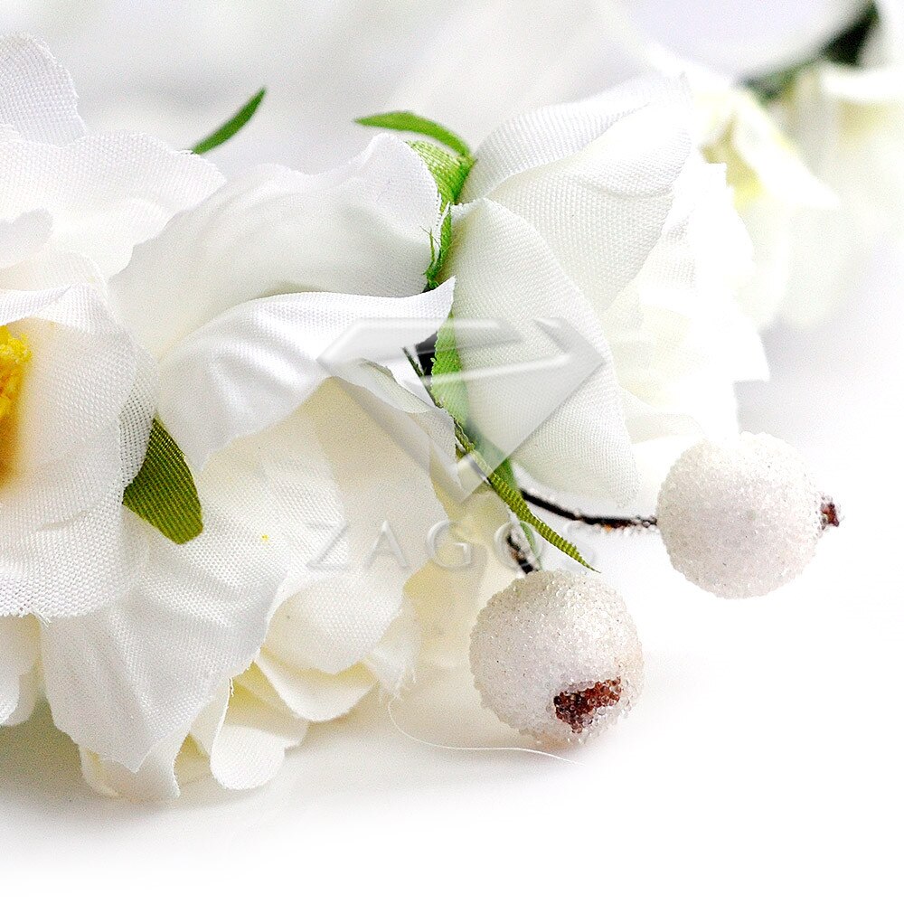 Cerchietto Floreale Halo &ndash; Corona Di Fiori Artificiali Per Capelli, Multicolore, Unisex