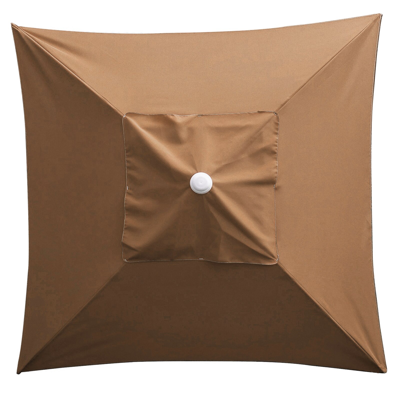 Sonnenschirm Sonnenschirm Baldachin Ohne Rahmen 2x2m 4 Knochen Garten Schwimmbad Anti-Uv Polyester Ersatz Regenschirm Abdeckung Baldachin: khaki