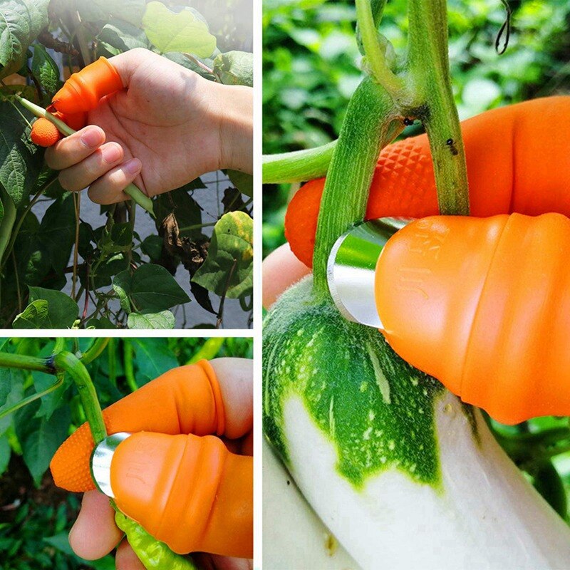 Protège-doigts en Silicone avec lame pour Fruits, légumes, couteau à pouce, protège-doigts, Gadgets de cuisine, accessoires de cuisine, 1 ensemble