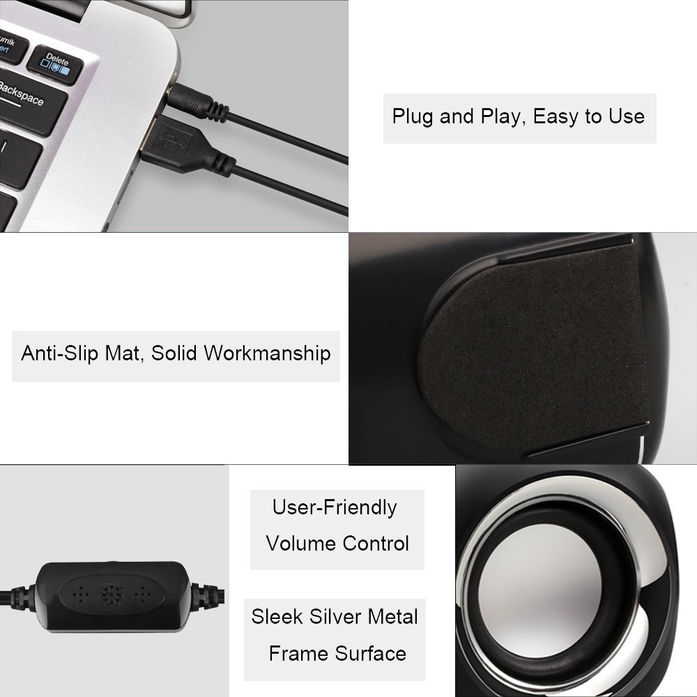Usb 2.0 Pc Speakers Stereo Wired Mini Computer Speakers Voor Desktop Notebook MP3 MP4