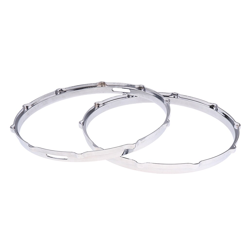 1 Pair Aluminum Alloy Snare Drum Hoop Ring Rim for 14'' Snare Drum