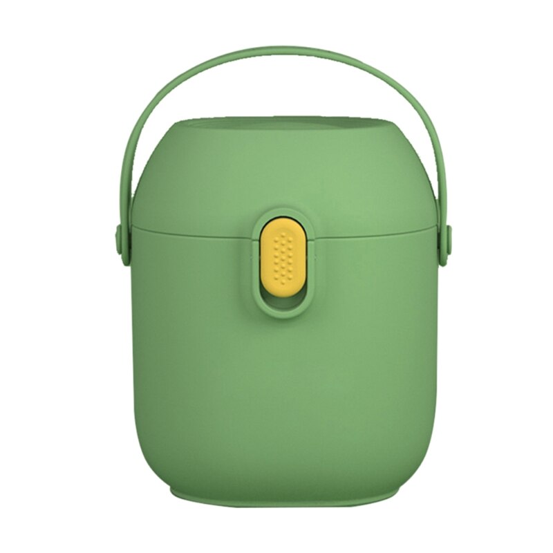 Conteneur de lait en poudre Portable pour bébé 450ML, conteneur alimentaire multifonctionnel hermétique, boîte de stockage de snacks de céréales avec cuillère: Green
