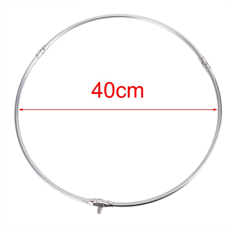 Cabeza de red de pesca de acero inoxidable, accesorio de aparejos de red plegable, redonda, 35/40/45/50cm