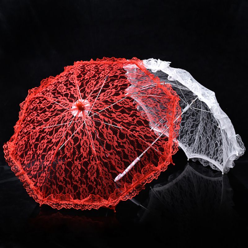 Lace Wedding Shooting Parasol Umbrella Lady Costume Accessory Bridal Photo Props