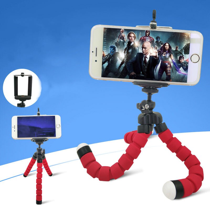 Portable Phone Holder Tripods Live Photo Tripod for Phone Camera Holder Flexible Octopus Bracket for iPhone Clip Holder Stand