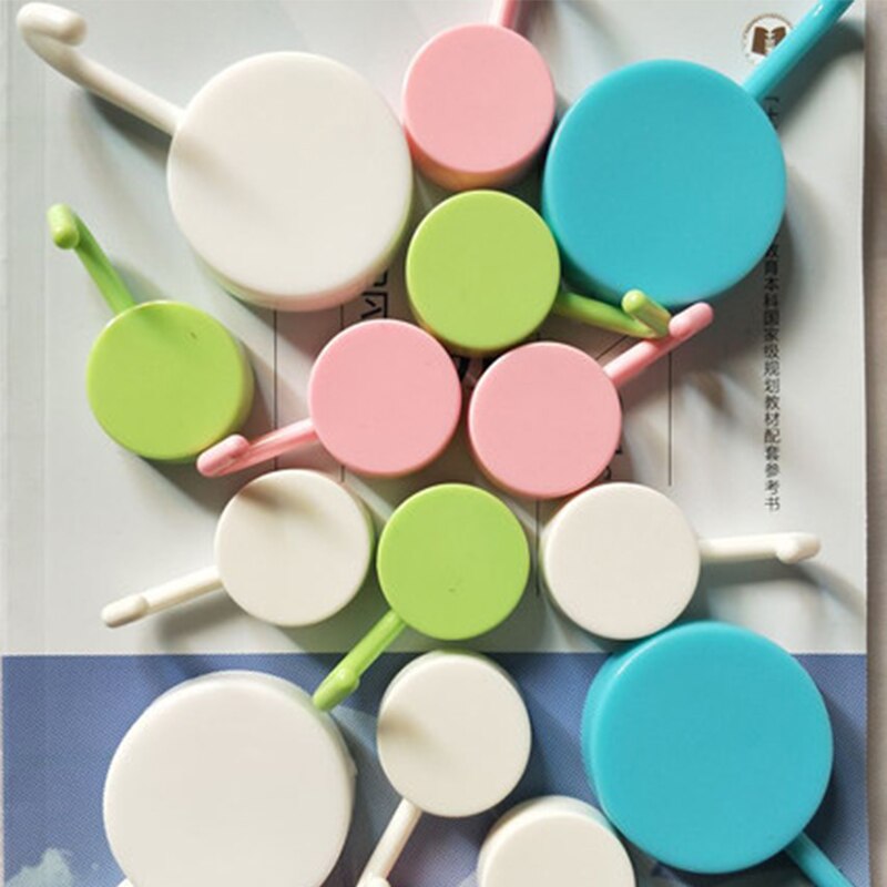 Belle circulaire sans trace réfrigérateur Crochet clé mur Crochet support amovible cuisine crochets décor porte-clés fort adhésif mur Crochet