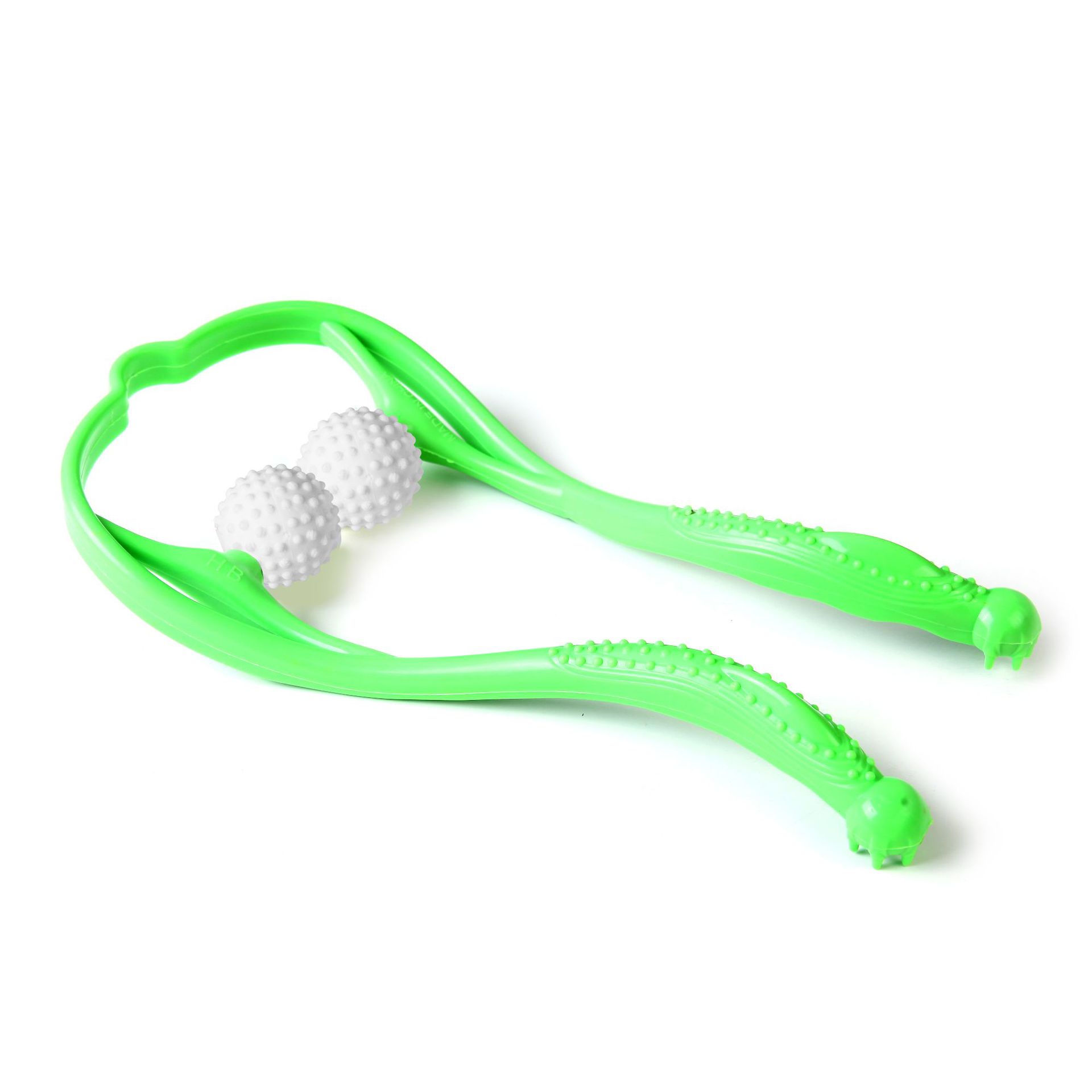 Plastic Pressure Point Therapy Neck Massageador Massagem Relieve Hand Roller Neck Massager for Neck Shoulder Trigger Point: Green-Spiky Ball