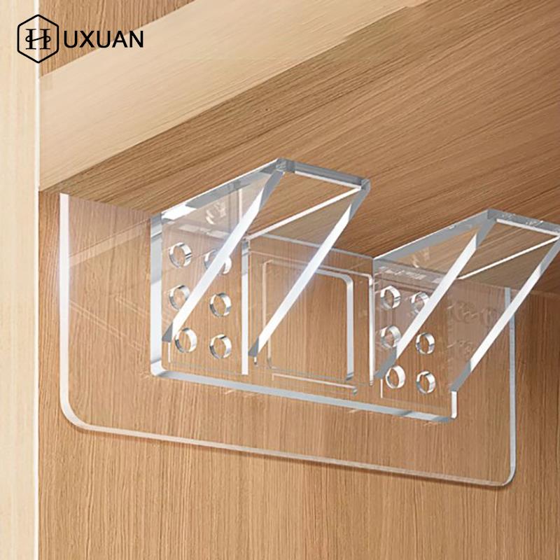 Support d'Étagère Adhésif pour Cuisine et Chambre à Coucher, 2 ou 4 Pièces