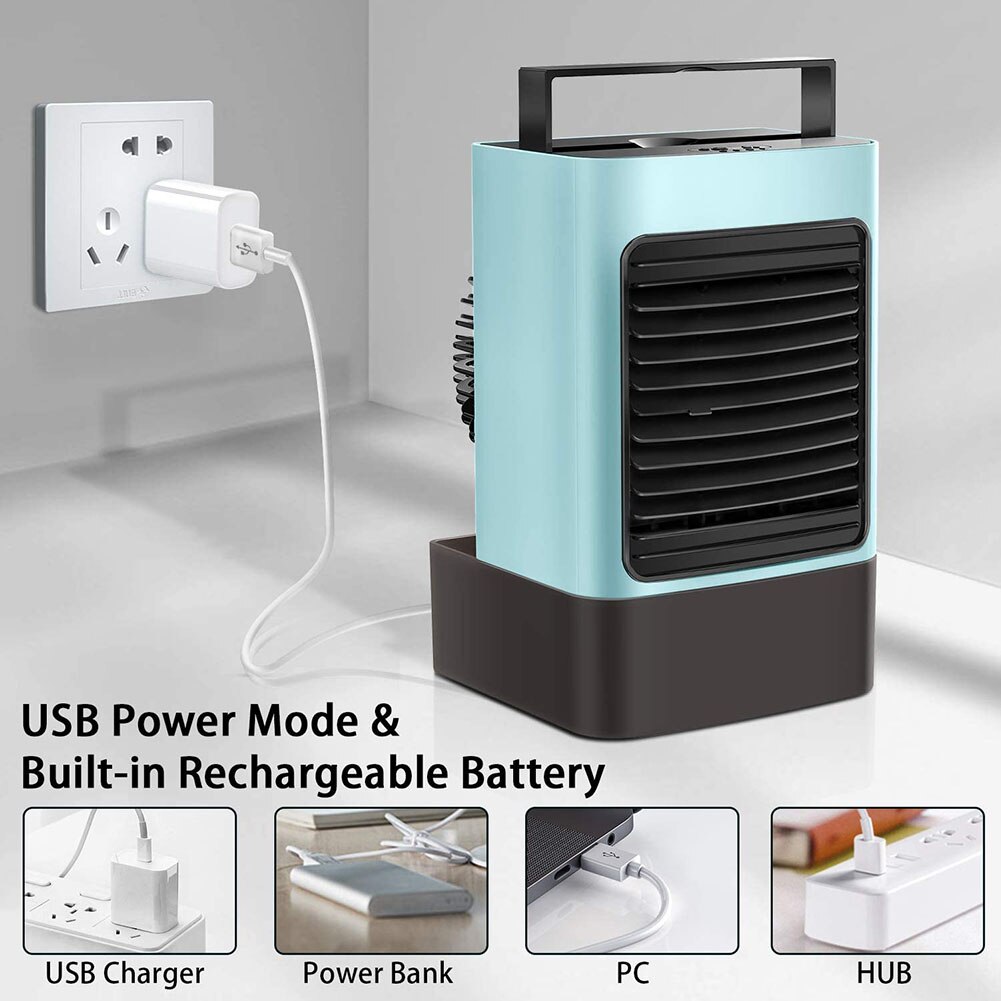 Draagbare Mini Usb Stille Airconditioner Luchtbevochtiger Desktop Anion Koelventilator Draagbare Airconditioner Koele Wind Airconditioning