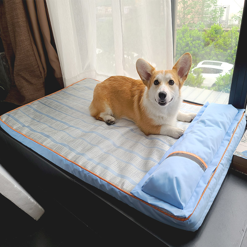 Hoopet Zomer Hond Bed Dikke Mat Voor Honden Huisdier Sofa Met Kussen Voor Small Medium Large Honden Katten Cooling Hond pad Dierbenodigdheden: Thick Bed / Xl