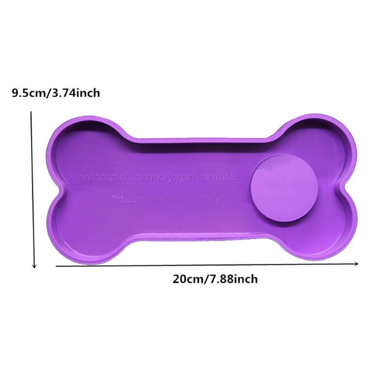 Memorial Pet Bone Tombstone Epoxy Resin Mold Dog Keepsake Gravestone Silicone Mould DIY Crafts Decorations Ornaments Casting