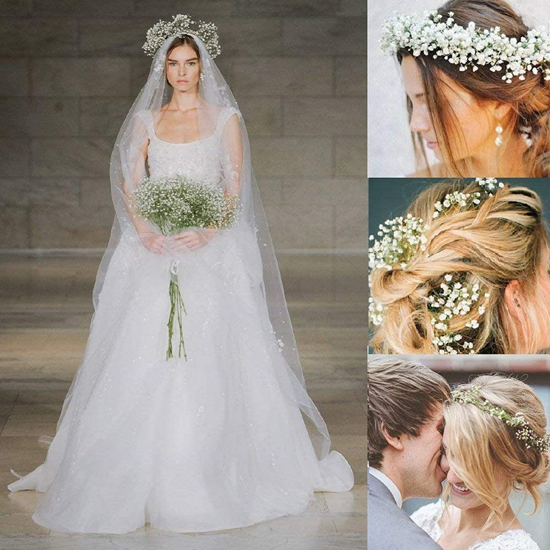 1/2 Stück künstliche Schleierkrautblumen, Gypsophila, echt anfühlende Blumen für Hochzeit, Party, Haus, Garten, Dekoration