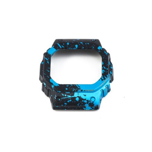 Urkasse i aluminiumslegering til casio g-shock dw -5600 gw5000 dw-5000/5025/5030 gwx -5600 street graffiti ur kofanger tilbehør: Blå