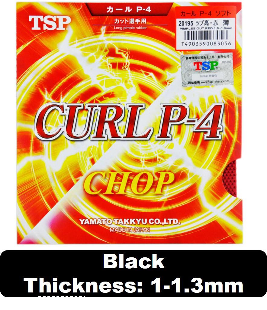 Original Tsp T-20195 Curl P-4 P-h de Tenis de mesa de goma de grano largo Pips con Tenis de esponja de Ping Pong de Mesa Accesorios De Mesa: 20195 black