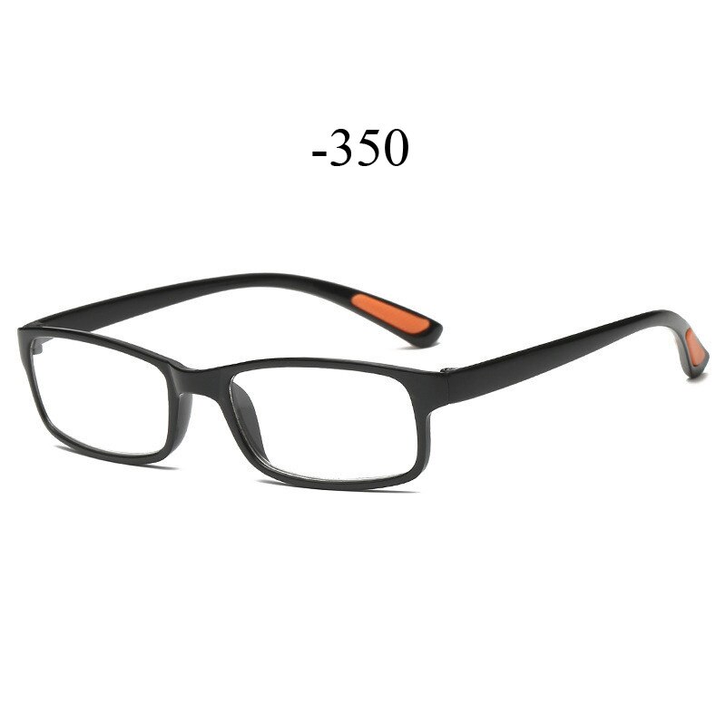 Seemfly ultralight  tr90 nærsynethedsbriller mænd kvinder firkantede optiske brillebriller til studerende med dioptri  -1.0 1.5 2.0 2.5: -350