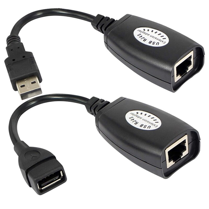 Usb Naar RJ45 Rj 45 Lan Kabel Uitbreiding Adapter Extender Usb Naar Netwerk Poort Signaal Versterker: Default Title