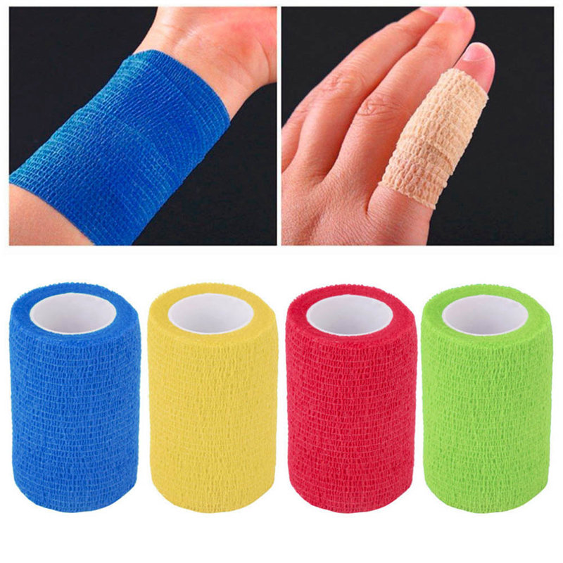 9 Kleur Beveiliging Waterdichte Zelfklevende Elastische Bandage 5M Ehbo-kit Nonwoven Samenhangend Tape Spier Bandage