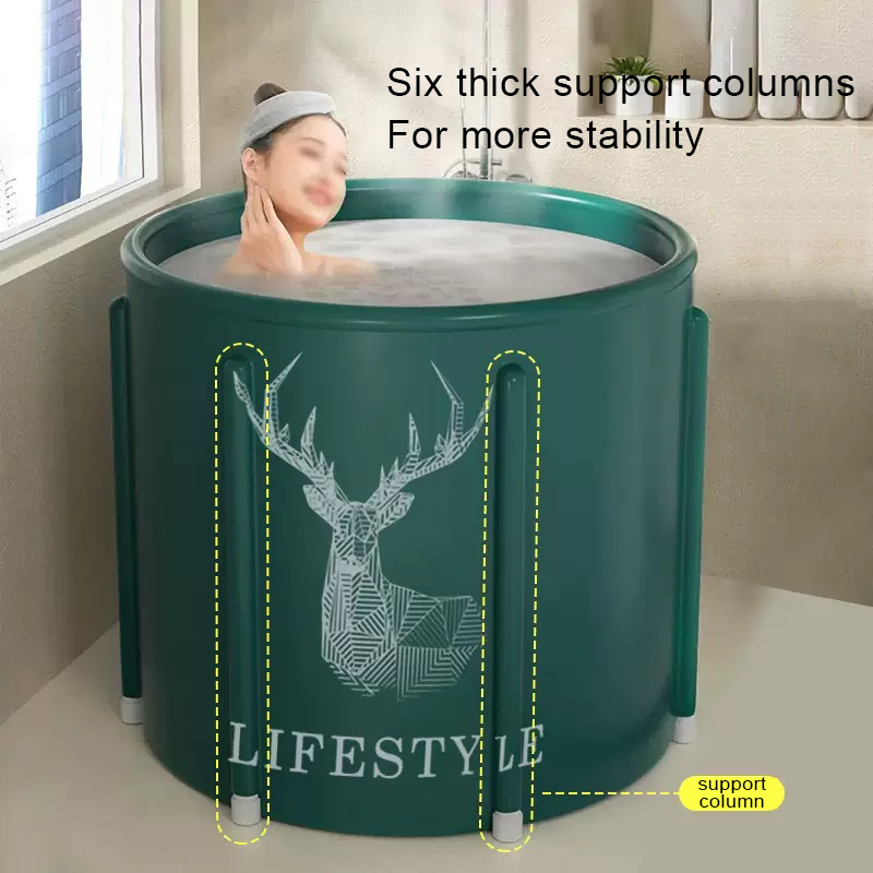 Cubo de bañera plegable portátil, gran capacidad, baño de hielo, ducha de invierno, instalación gratuita, baño para adultos y bebés