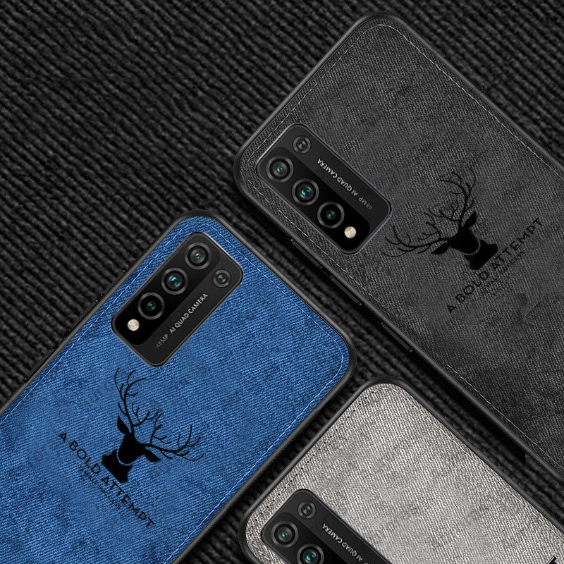 Auroras For HONOR 10X Lite Case Luxuy Brand Cloth Texture Elk Back Deer Cloth Soft Cases For Honor 10X Lite Cover