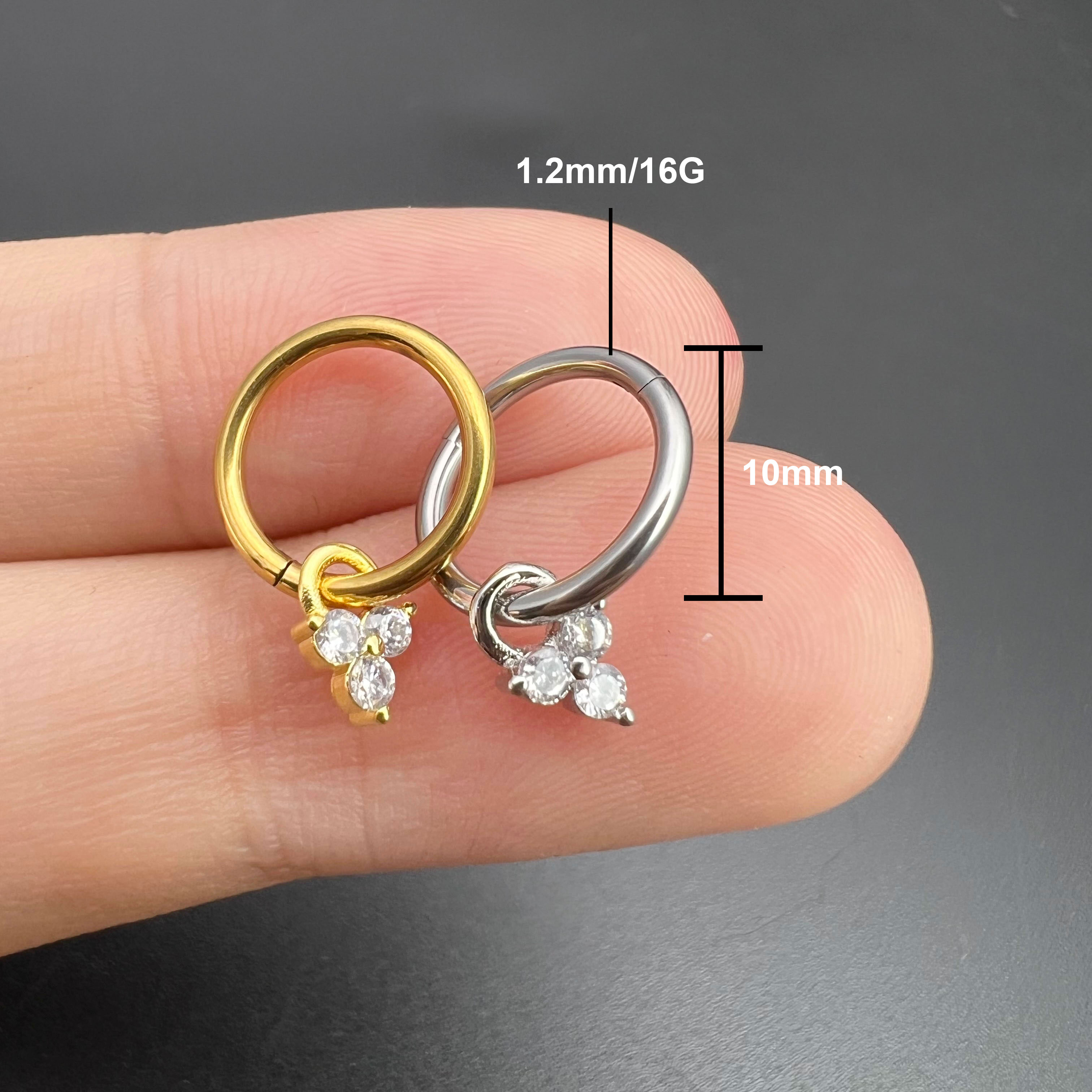 Conch Rook Helix Tragus Lobe Chain Hoop Earrings Zircon Cartilage Stainless Steel Stud Earring Piercing Jewelry