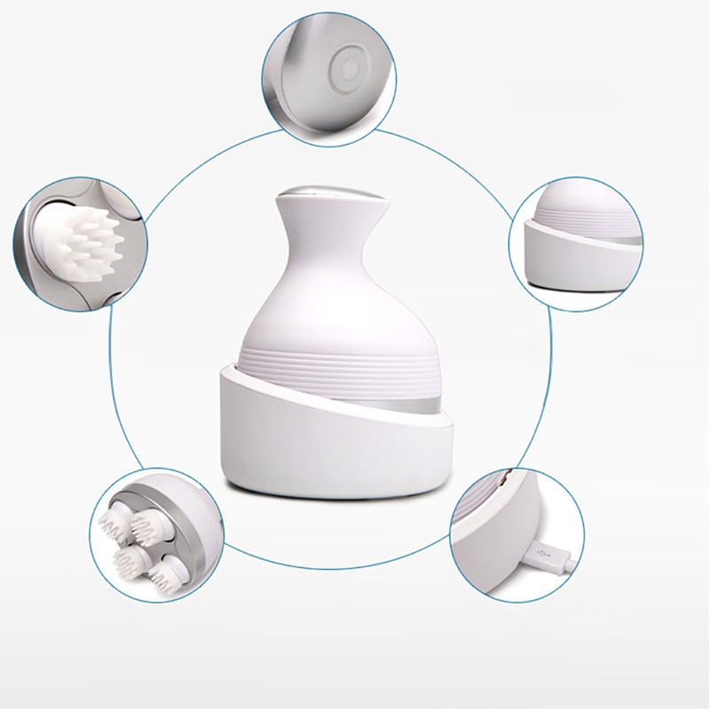 Masajeador inteligente con carga de gatos, masajeador de cabeza 3D para gatos, giratorio automático, resistente al agua, limpiador eléctrico de polvo con garra de dragón