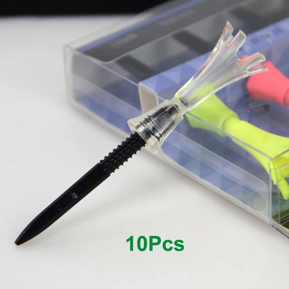 10Set Verstelbare 80Mm Training Golf Tee Bal Houder Self Staande Praktijk Anti-Vliegende Accessoires Bal Studs Tees: Clear