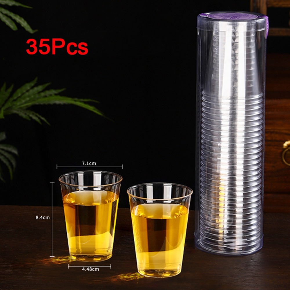 Taza de agua desechable duradera de 200ML, taza de aviación transparente de plástico de alimentaria, taza de vino gruesa resistente al calor para pícnic al aire libre: Plata