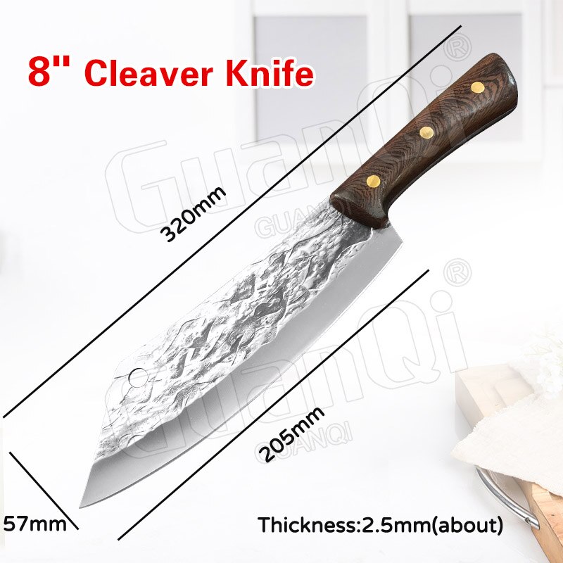 Küche Messer Set Cleaver Messer Utility Kochmesser Fleisch Cleaver Gemüse Schneiden Messer High Carbon Stahl Boning Messer: D without cover