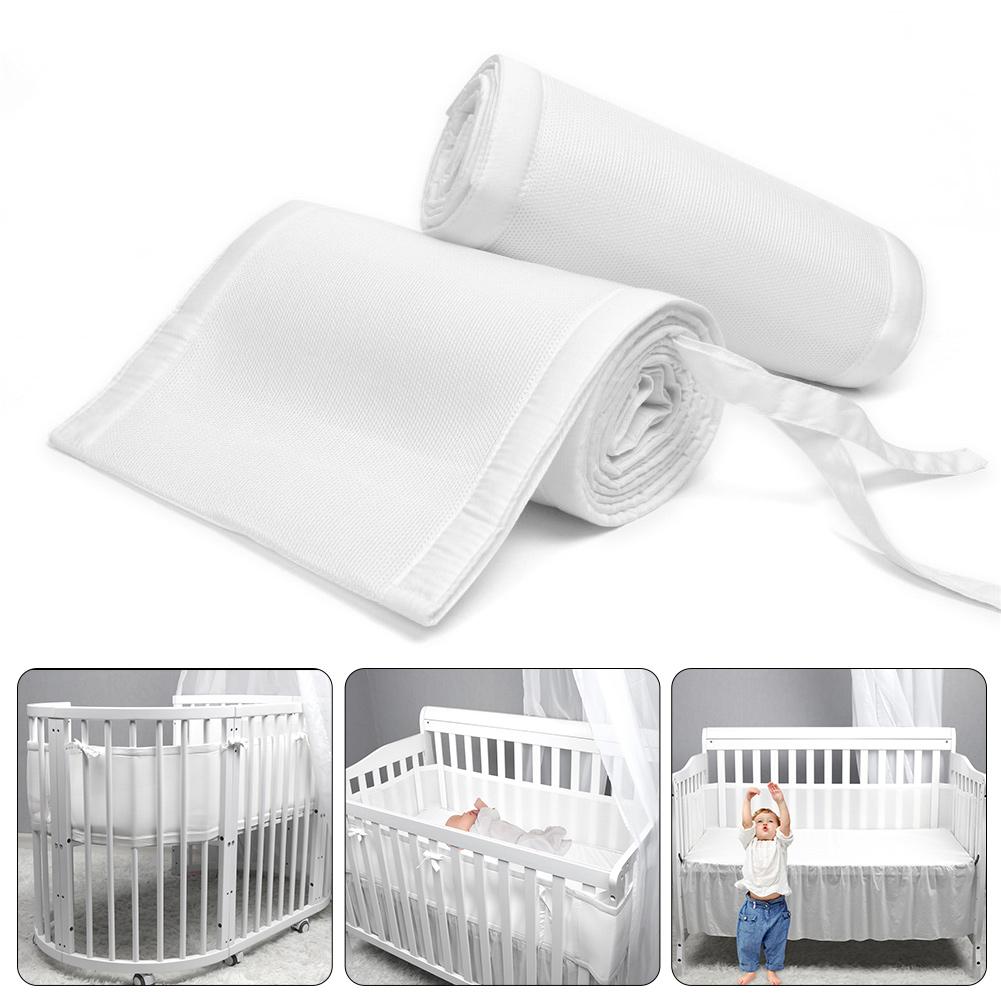 2 Stuks Baby Crib Bumper Ademend Katoen Anti-Collision Crib Liner Bed Hek Voor Baby Slapen
