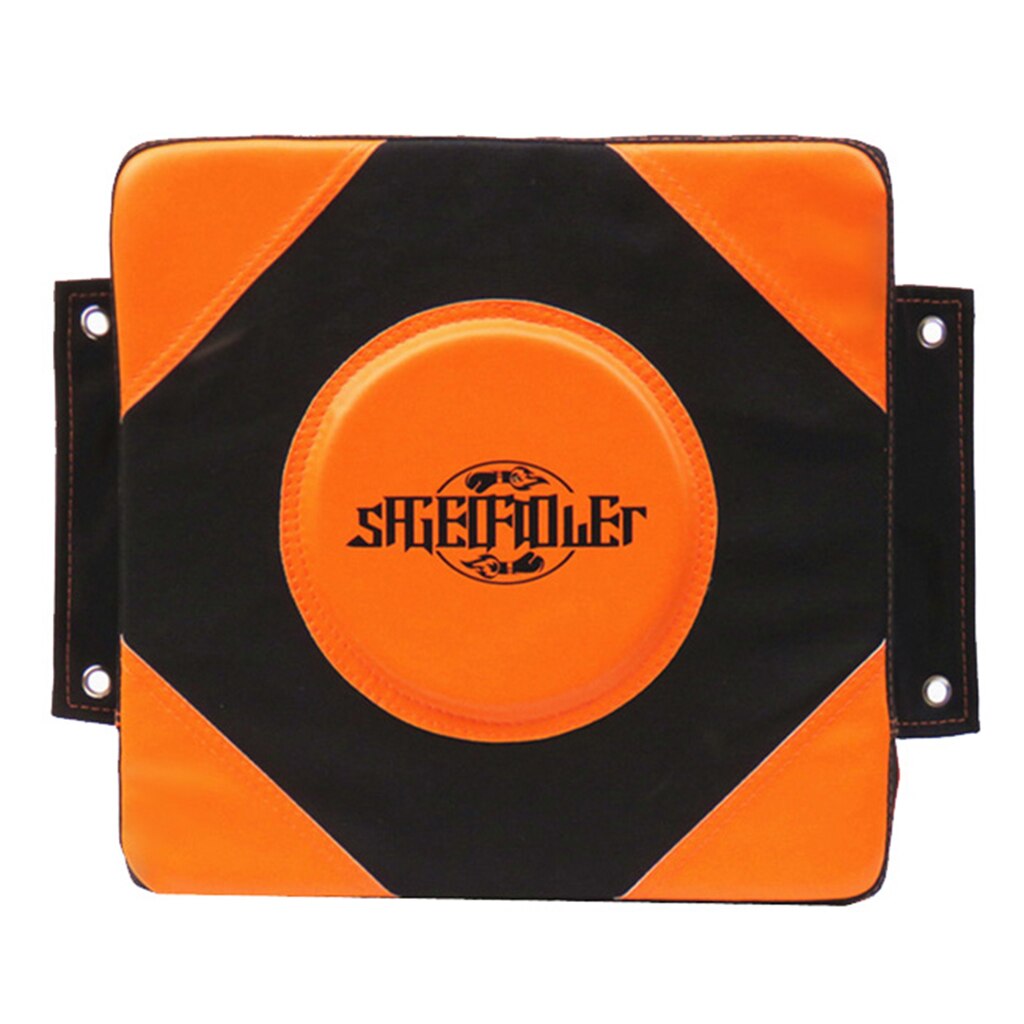 Tapis de boxe en cuir PU, tampons de frappe, pour karaté, Taekwondo, planche de mise au point pour l&#39;entraînement MMA Martia Arts Sparring: Black and Orange L