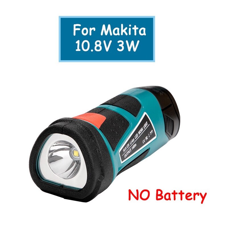 Nyeste for makita led lommelygte gælder for makita batteripakke 10.8v lommelygte 140lm 3w kompatibel med  bl1013 bl1012 bl1014: Default Title