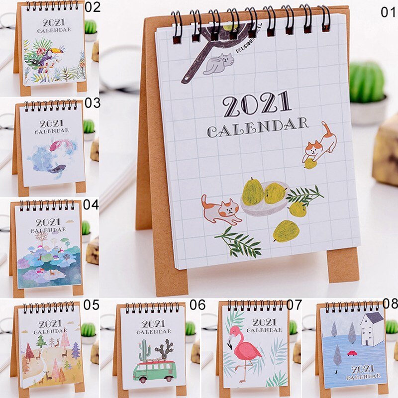 small minimalist mini desktop desk calendar cartoon memorable small calendar calendar