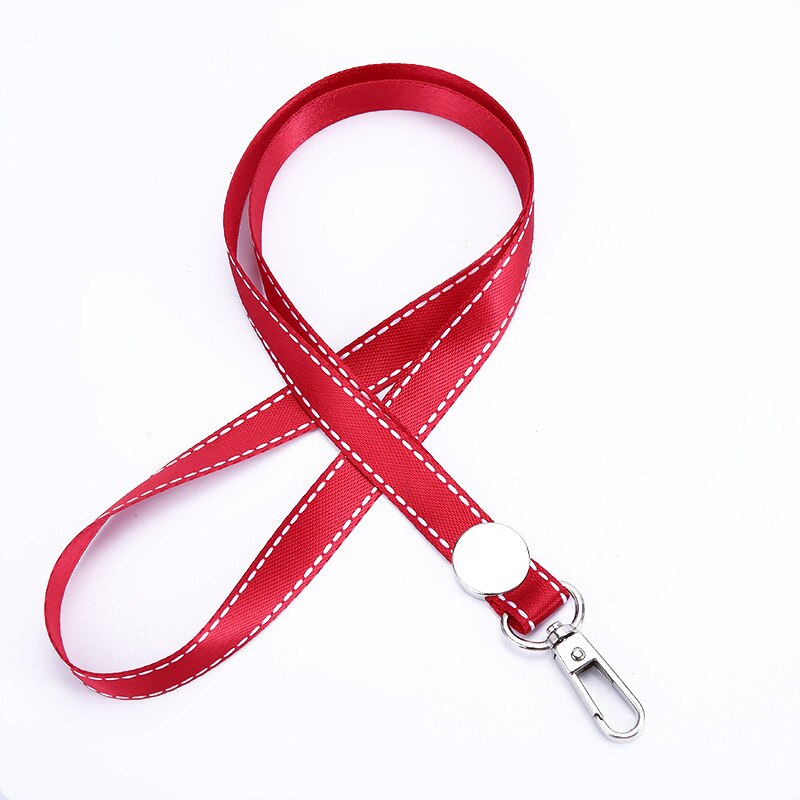 Effen Kleur Lanyard Badge Id Kaarthouder Neck Strap Key Houder Draagkoorden Lanyard Kantoor Schoolbenodigdheden Accessoire: Rood
