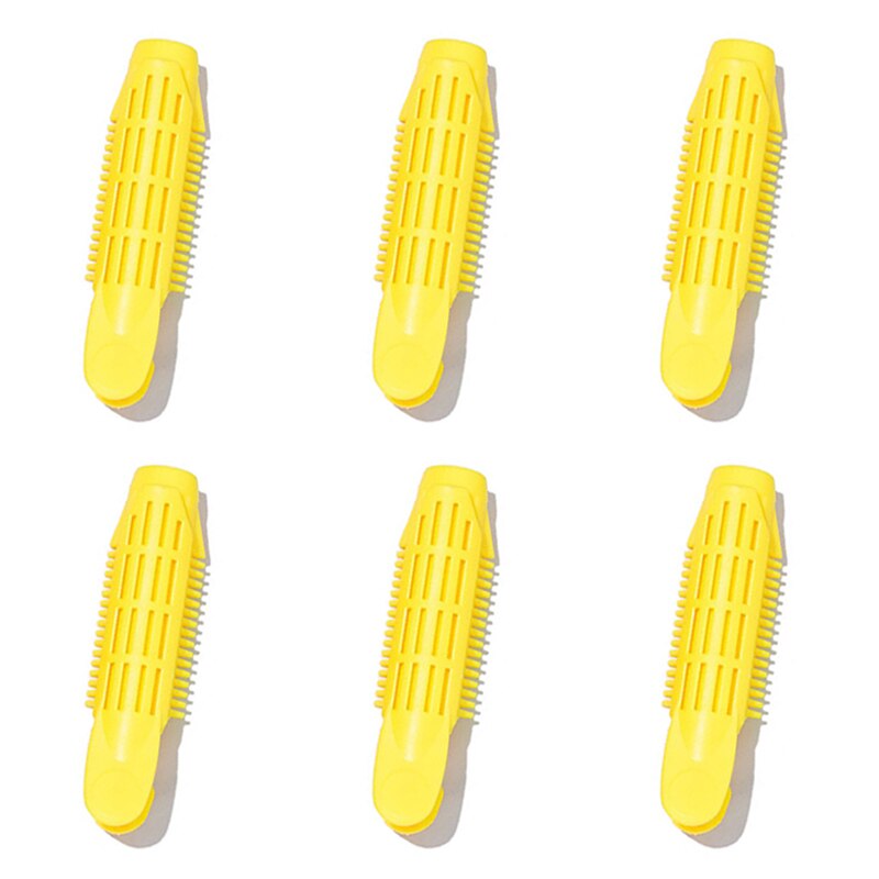 12 Stuks Voluminizing Haarwortel Clip Natuurlijke Pluizig Haar Clip Haar Wortel Curler Roller Zelf Grip Wortel Volume Haar Krultang clip: yellow 12pcs
