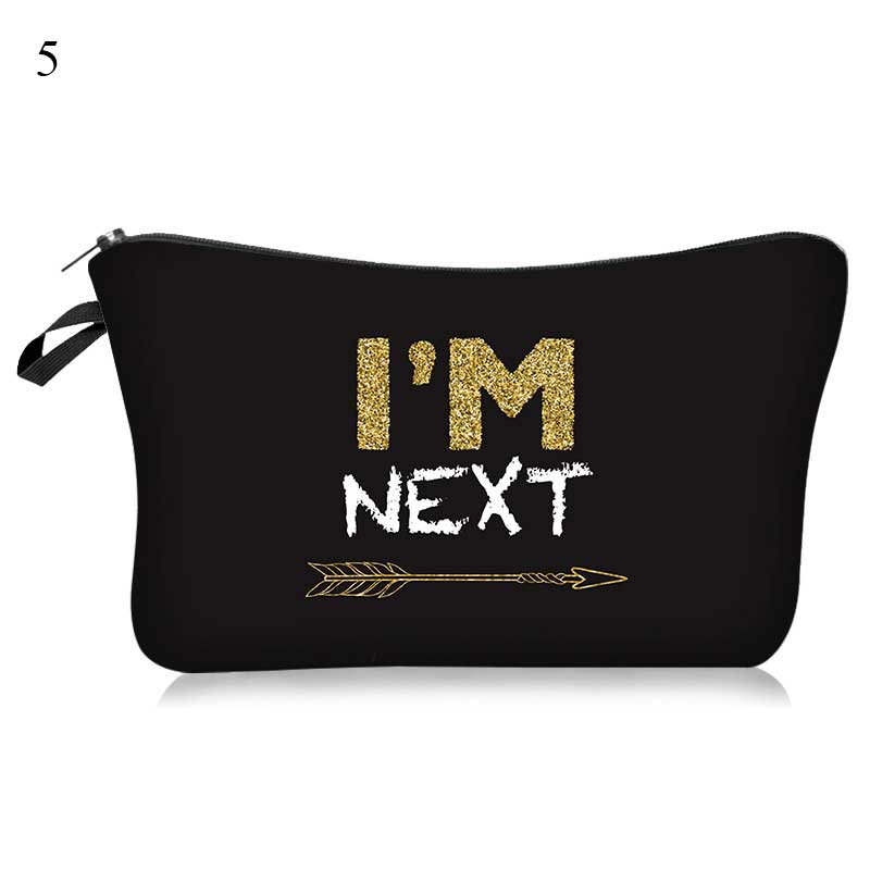 Team Bruid Brief Gedrukt Make-Up Tas Wit Cosmetische Zakken Bruidsmeisje Wedding Party Make Pouch Dames Beauty Case Toilettas: 5