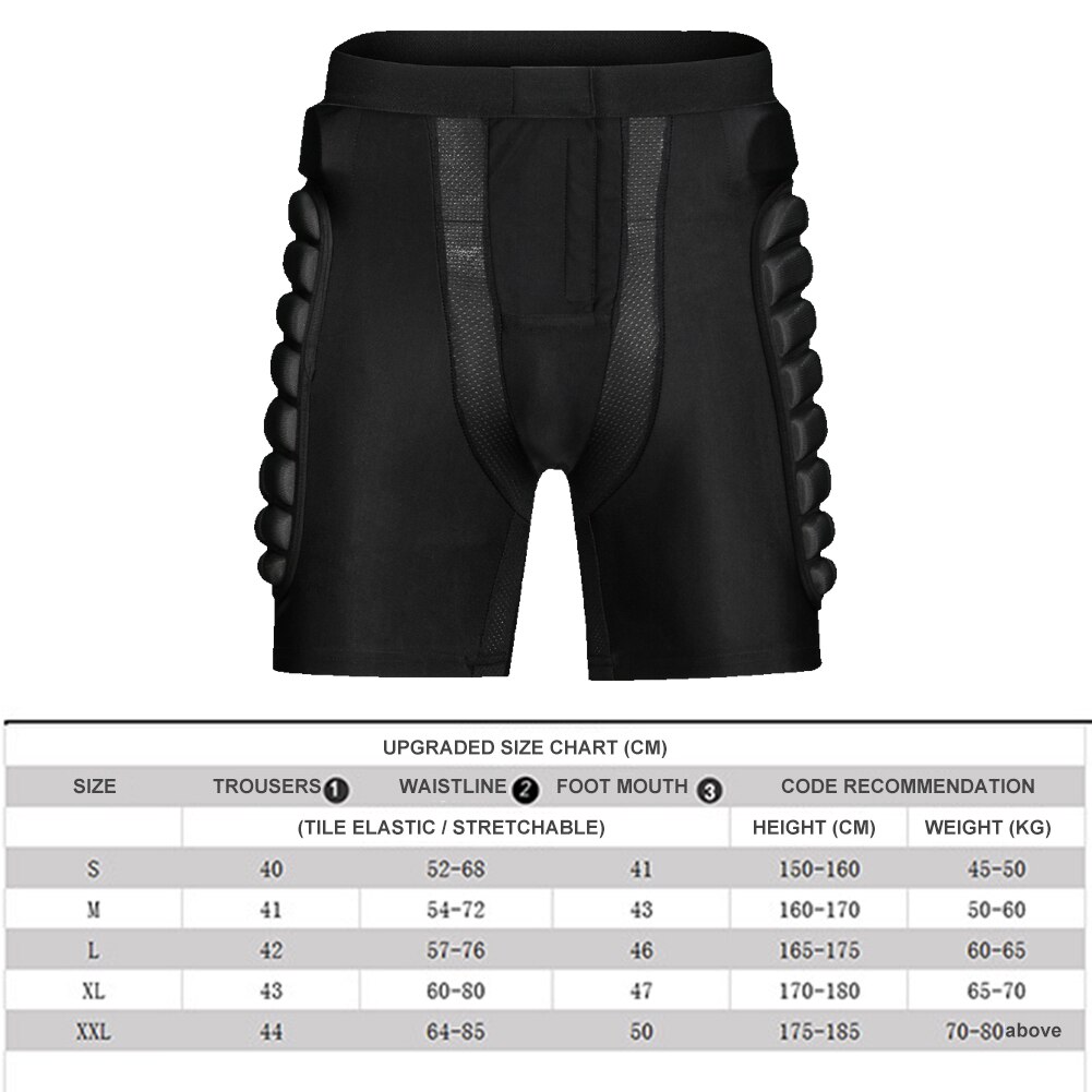 Hip Padded Shorts Outdoor Total Impact Hip Pad Protective Shorts Unisex Light Snowboard Skating Hip Protection Padded Sport Gear