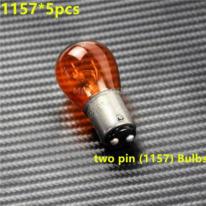 Luz de señal de giro para motocicleta, 5 piezas/10 piezas, 1156 P21W BA15S 1157 P21 5W BAY15D, luz de filamento LED para coche, Bombilla de freno, luz de parada 12V: 5pcs 1157