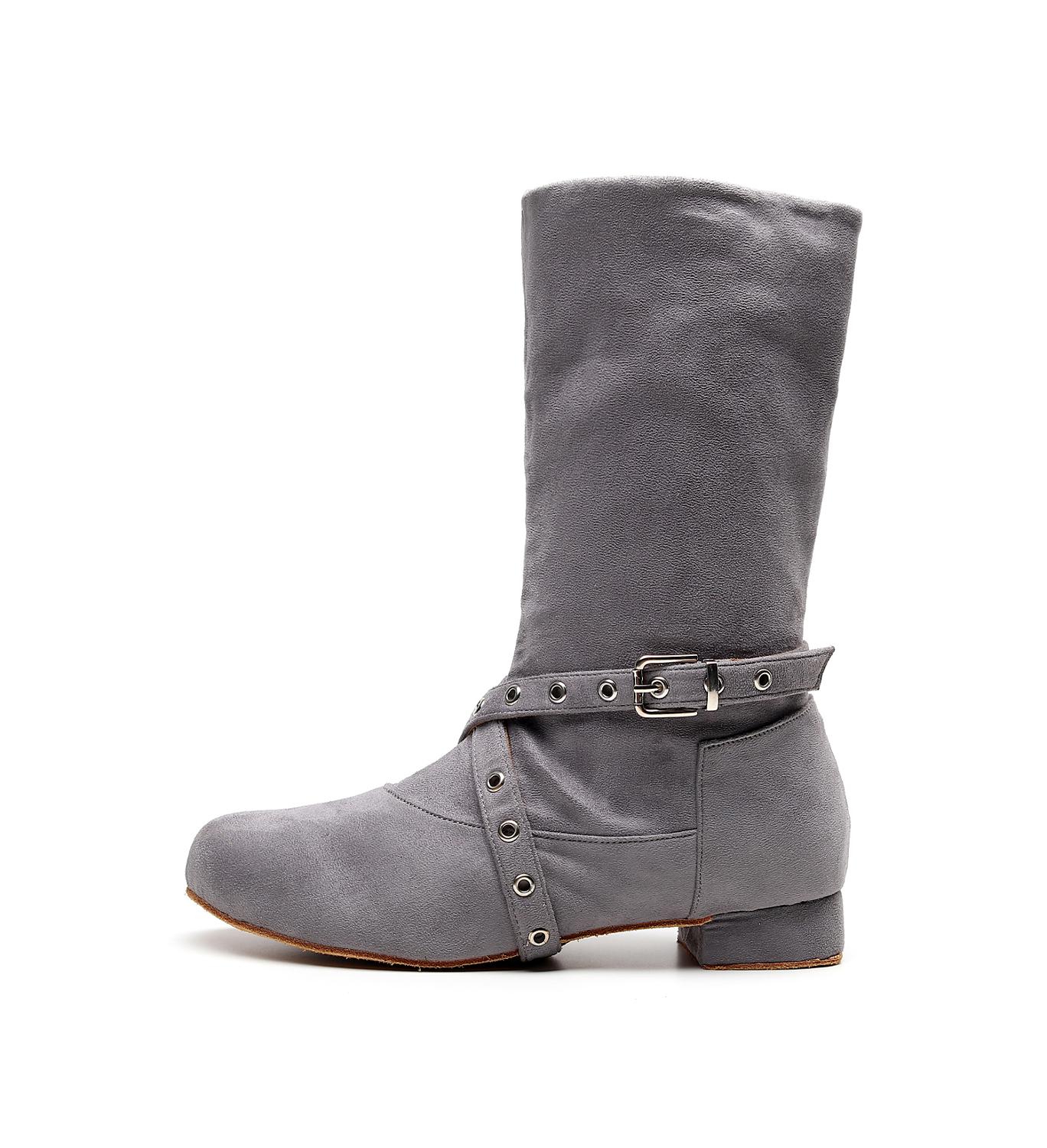 Women Latin Dance Shoes Soft Sole boots Ballroom Tango Ladies performance clothing long dance boots Low-heeled For Women Girls