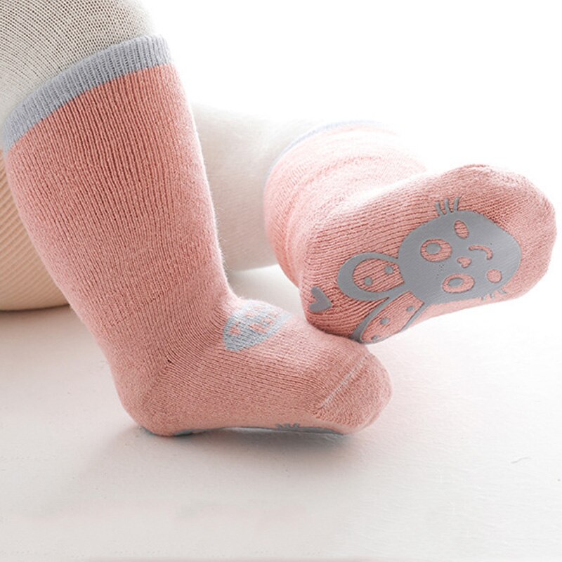 Rutschfeste baumwollsocken für babys und kleinkinder, frottee-socken mit Karikatur-tieren, kindersocken
