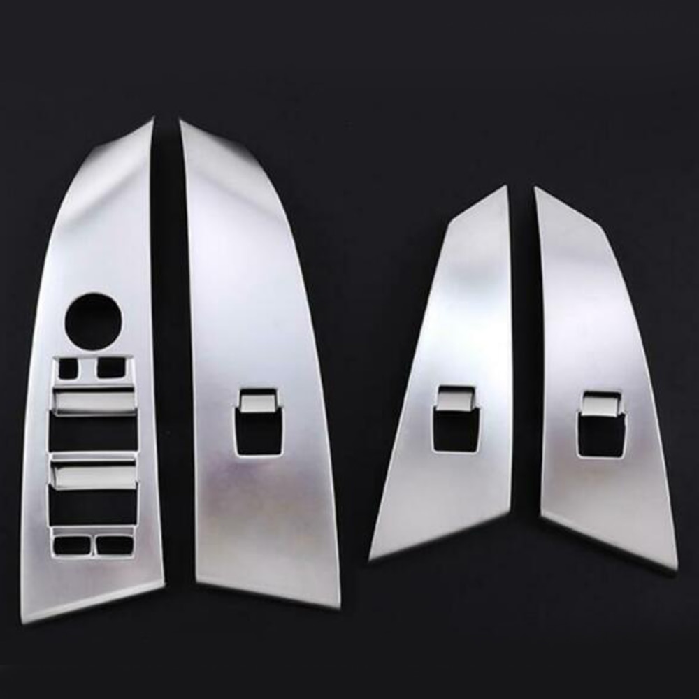 4 Stck Silber ABS Fensterheber Schalter Geschmack trimmen passen Für BMW 5 Serie E60 E61 2004-2006 Geschmack trimmen Abdeckung