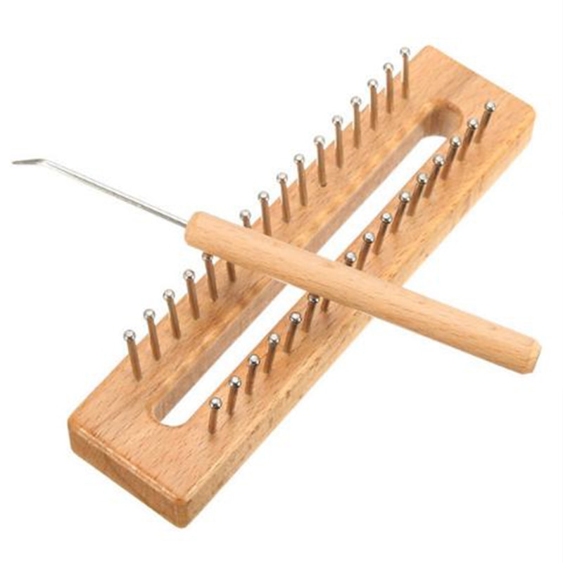32 Pegs Knitting Tool Loom Board Hook Kit Sock Warmer Craft DIY Wristlet Scarf Weaving Tool Easy Use