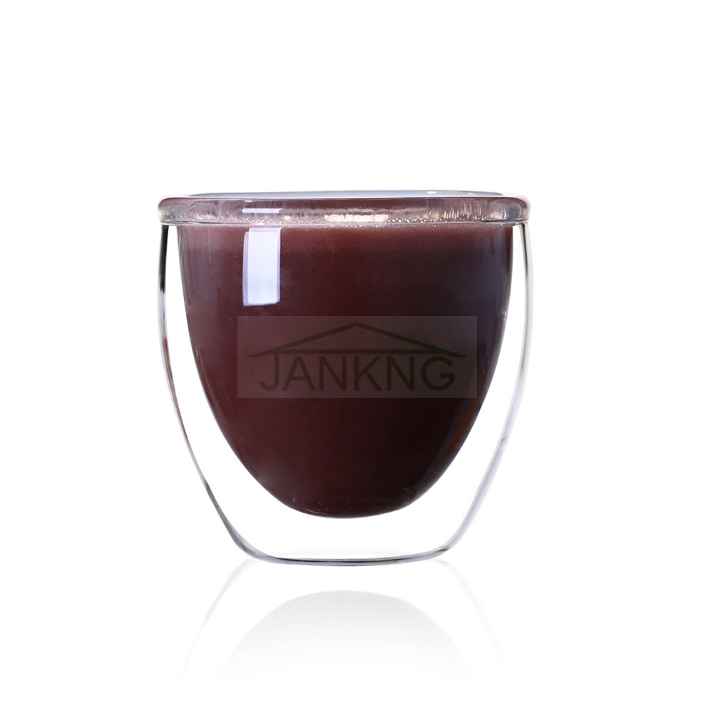 Jankng 250ml/350ml hittebestendige dubbelwandige glazen bekers bier koffiekopjes set handgemaakte biermok thee mokken transparant drinkgerei: 80ml