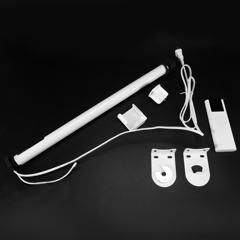 Juego de cortinas eléctricas AC 100-240V, Motor de persiana enrollable eléctrica, Kit de Motor Tubular, Control remoto (enchufe de EE. UU.)