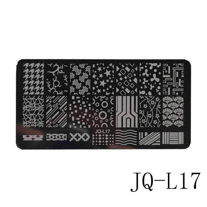 12 x 6cm rustfrit stål skønhed blonder billede nail art gør det selv billede printer manicure stencils negle stempling plader skabeloner: Jq -l17