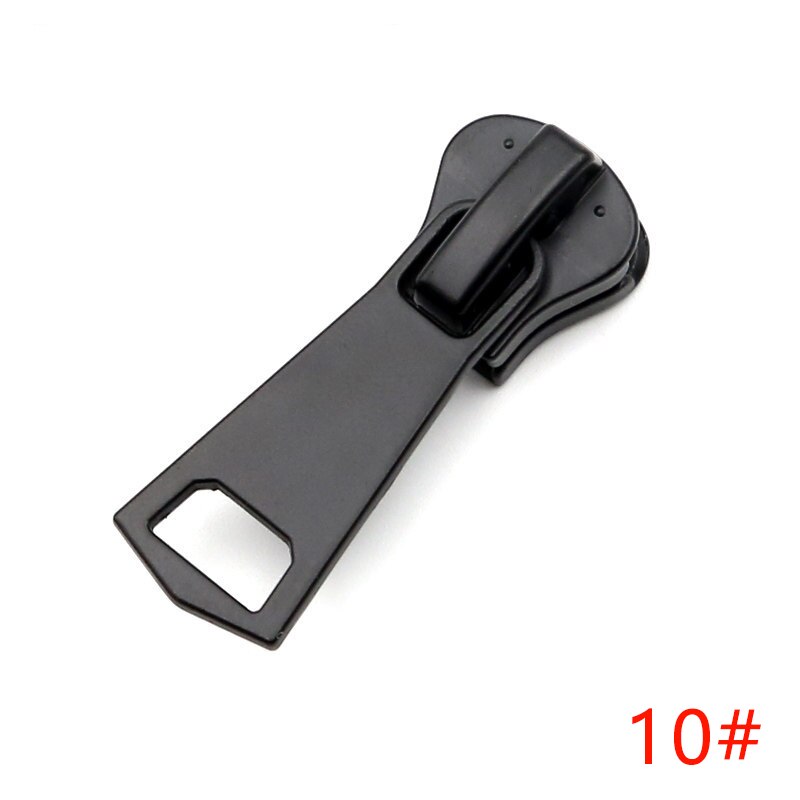 Meetee 10 sztuk 3 #5 #8 #10 #15 # suwaki z zamkiem błyskawicznym dla żywicy zamki ubrania kurtka zamki głowy zestaw naprawczy DIY suwak do szycia ściągacz: ZT022-Black-No10