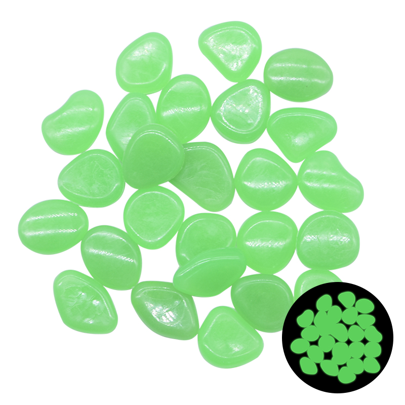 Pierres fluorescentes qui brillent dans le noir, 25 pièces, cailloux lumineux, pour le jardinage de la maison, la piscine, le Bar, la décoration d'aquarium: B04