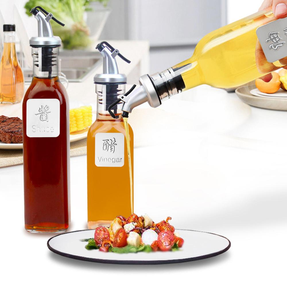 Olijfolie verstuiver dispenser sojasaus tuit siliconen schenktuiten flip fles dop stop afsluiten kraan gereedschap oliekan accessoires