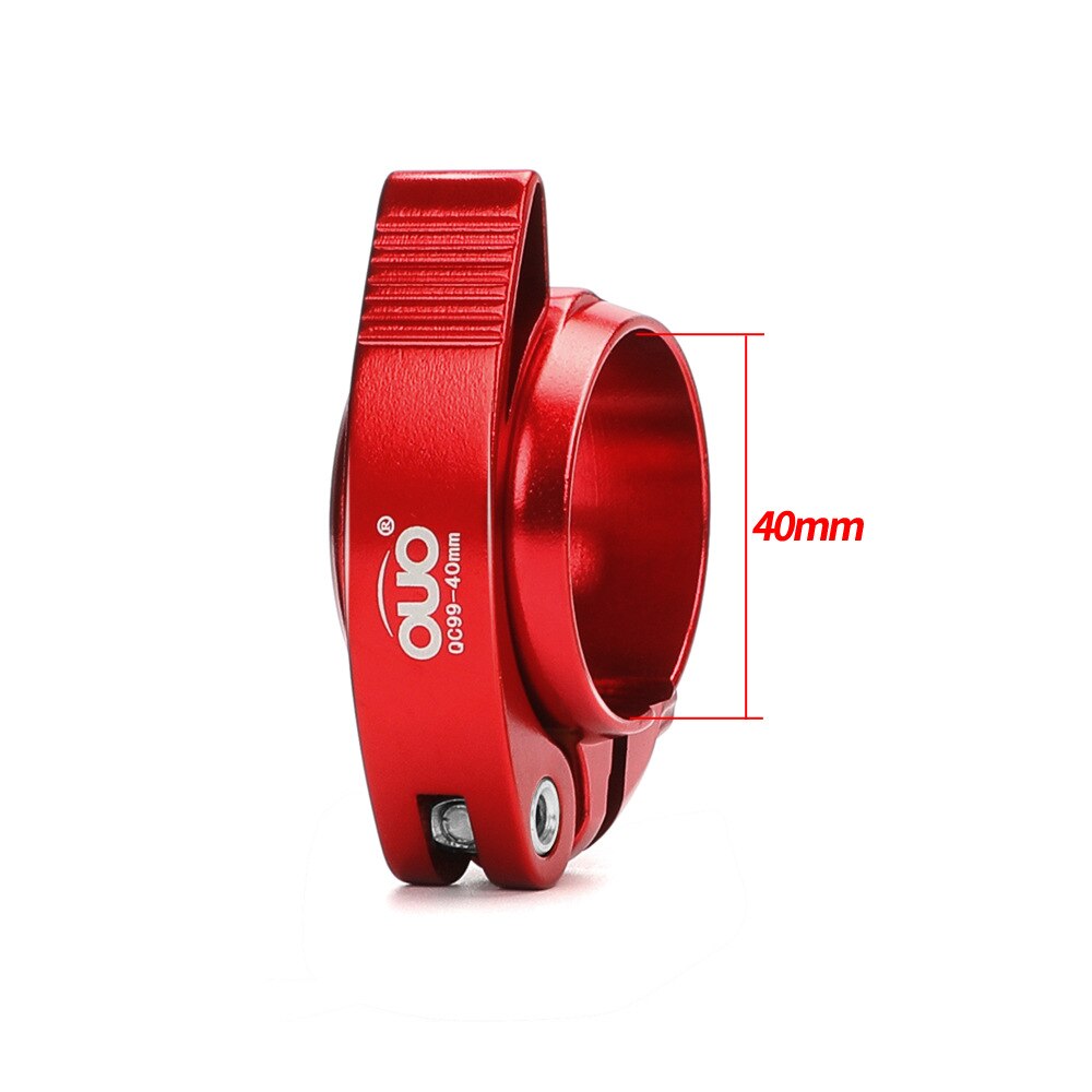 Colorful CNC Bicycle Seat Tube Clamp Suitable for Sp8 Generation Driving Seat Tube Clamp 40/41mm Folding Bicycle Seat Tube Clamp: Red-40mm