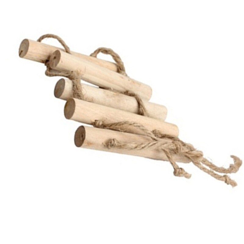 1pcs Wooden Small Parrot Rat Toy Bridge Wooden Ladder Hamster Bird Cage Accessories Feeding Birds Nest Hoose